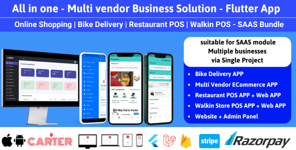 Multivendor Online shopping + POS + Delivery APP